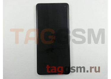 Дисплей для Samsung  SM-G973 Galaxy S10 + тачскрин + рамка (зеленый), ОРИГ100%
