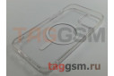Задняя накладка для iPhone 13  (силикон, поддержка MagSafe, прозрачный (Magnetic series)) HOCO