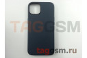 Задняя накладка для iPhone 13 (силикон, под кожу, поддержка MagSafe, темно-синяя (Noble)) K-Doo