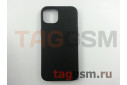 Задняя накладка для iPhone 13  (силикон, под кожу, поддержка MagSafe, черная (Noble)) K-Doo