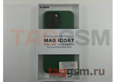 Задняя накладка для iPhone 13 Pro (силикон, поддержка MagSafe, зеленая (iCoat)) K-Doo