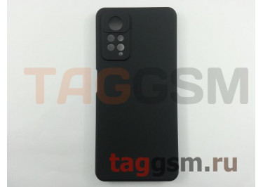 Задняя накладка для Xiaomi Redmi Note 11 Pro (силикон, с защитой камеры, черная (Full Case)), ориг