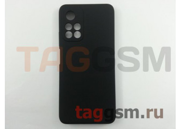 Задняя накладка для Xiaomi Poco M4 Pro 5G (силикон, с защитой камеры, черная (Full Case)), ориг