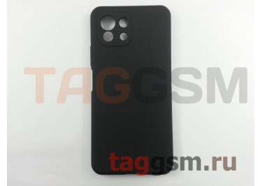 Задняя накладка для Xiaomi Mi 11 Lite (силикон, с защитой камеры, черная (Full Case)), ориг