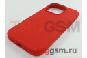 Задняя накладка для iPhone 14 Pro (силикон, красная (Full Case))