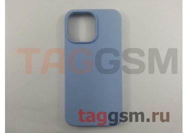 Задняя накладка для iPhone 14 Pro Max (силикон, небесно-голубая (Full Case))