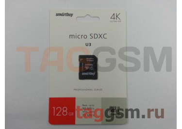 Micro SD 128Gb Smartbuy Class 10 Pro UHS-I U3 90Mb / s c адаптером SD