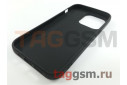 Задняя накладка для iPhone 14 Pro (силикон, матовая, черная (Soft Matte)) Faison