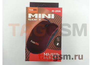 Мышь проводная Faison M-20A Mini, оптическая, красная