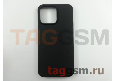 Задняя накладка для iPhone 14 Pro Max (силикон, черная (Matte)) Faison
