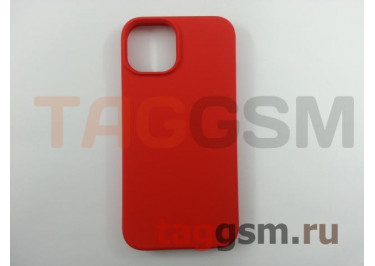 Задняя накладка для iPhone 14 (силикон, красная) Faison