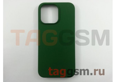 Задняя накладка для iPhone 14 Pro Max (силикон, темно-зеленая) Faison