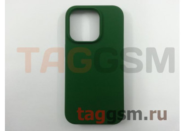 Задняя накладка для iPhone 14 Pro (силикон, темно-зеленая) Faison