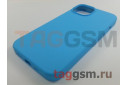 Задняя накладка для iPhone 14 (силикон, голубая (Full Case)) Faison