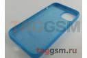 Задняя накладка для iPhone 14 (силикон, голубая (Full Case)) Faison