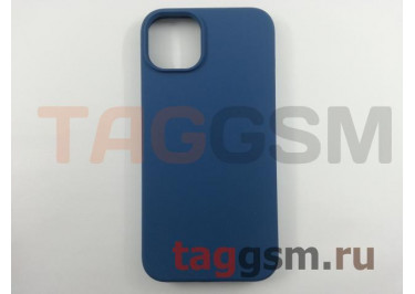Задняя накладка для iPhone 14 Plus (силикон, синяя) Faison