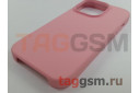 Задняя накладка для iPhone 14 Pro (силикон, розовая) Faison