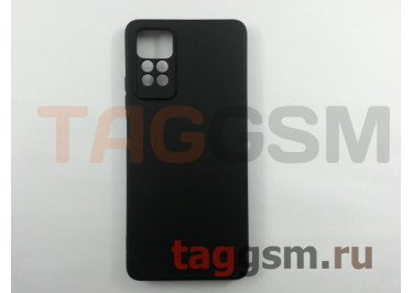 Задняя накладка для Xiaomi Redmi Note 11 Pro (силикон, с защитой камеры, черная (Full Case))