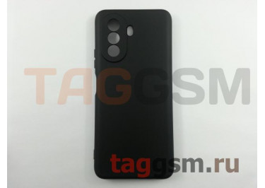 Задняя накладка для Huawei Nova Y70 (силикон, с защитой камеры, черная (Full Case))