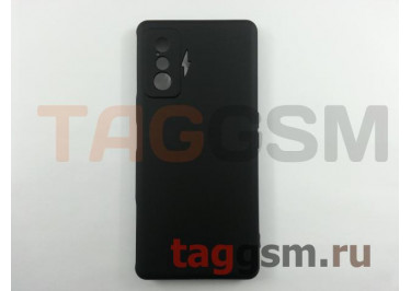 Задняя накладка для Xiaomi Poco F4 GT 5G (силикон, с защитой камеры, черная (Full Case))
