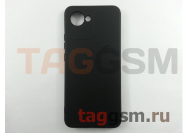 Задняя накладка для Realme C30 (силикон, с защитой камеры, черная (Full Case))