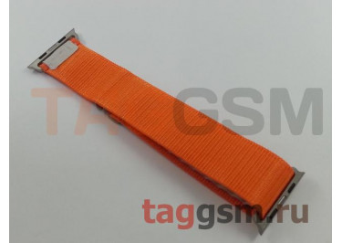 Ремешок для Apple Watch 42mm / 44mm / 45mm / 49mm (полиэстер, Alpine loop, оранжевый / белый)