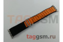 Ремешок для Apple Watch 38mm / 40mm / 41mm (полиэстер, Alpine loop, черный / оранжевый)