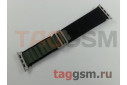 Ремешок для Apple Watch 38mm / 40mm / 41mm (полиэстер, Alpine loop, черный / зеленый)