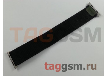 Ремешок для Apple Watch 42mm / 44mm / 45mm / 49mm (полиэстер, Alpine loop, черный / зеленый)