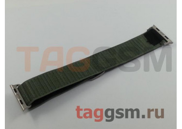 Ремешок для Apple Watch 38mm / 40mm / 41mm (полиэстер, Alpine loop, зеленый / черный)