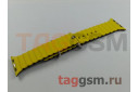 Ремешок для Apple Watch 38mm / 40mm / 41mm (силикон, Ocean band. рифленый, черный / желтый)