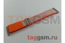 Ремешок для Apple Watch 38mm / 40mm / 41mm (полиэстер, Alpine loop, оранжевый / белый)