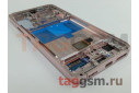 Дисплей для Samsung  SM-S901 Galaxy S22 5G + тачскрин + рамка (розовый / золото), ОРИГ100%