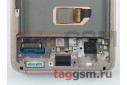 Дисплей для Samsung  SM-G991 Galaxy S21 5G + тачскрин + рамка + фронтальная камера (фиолетовый / розовый), ОРИГ100%