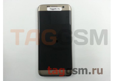 Дисплей для Samsung  SM-G935F Galaxy S7 Edge + тачскрин + рамка + АКБ (золото), ОРИГ100%