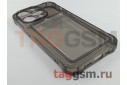 Задняя накладка для iPhone 14 Pro (силикон, с защитой камеры, с визитницей, прозрачно-черная (Full TPU Case)) Armor series