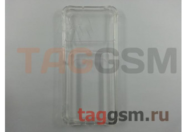 Задняя накладка для Xiaomi Poco M5 4G (силикон, с защитой камеры, с визитницей, прозрачная (Full TPU Case)) Armor series