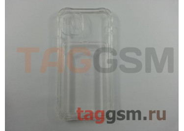 Задняя накладка для iPhone 11 Pro (силикон, с защитой камеры, с визитницей, прозрачная (Full TPU Case)) Armor series