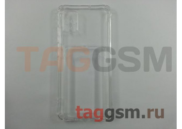 Задняя накладка для Samsung A51 / A515F Galaxy A51 (2019) (силикон, с защитой камеры, с визитницей, прозрачная (Full TPU Case)) Armor series