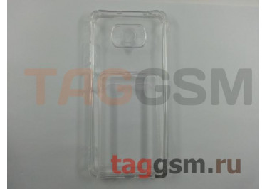 Задняя накладка для Xiaomi Poco X3 NFC / X3 Pro (силикон, с защитой камеры, с визитницей, прозрачная (Full TPU Case)) Armor series