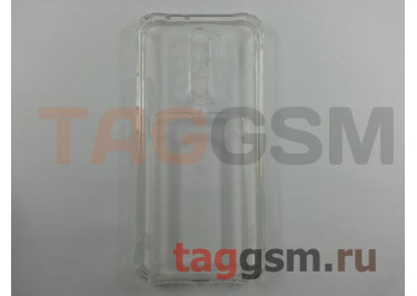 Задняя накладка для Xiaomi Redmi 9 (силикон, с защитой камеры, с визитницей, прозрачная (Full TPU Case)) Armor series