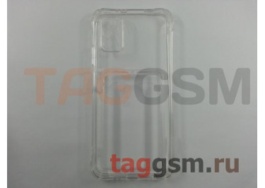 Задняя накладка для Xiaomi Poco M3 (силикон, с защитой камеры, с визитницей, прозрачная (Full TPU Case)) Armor series