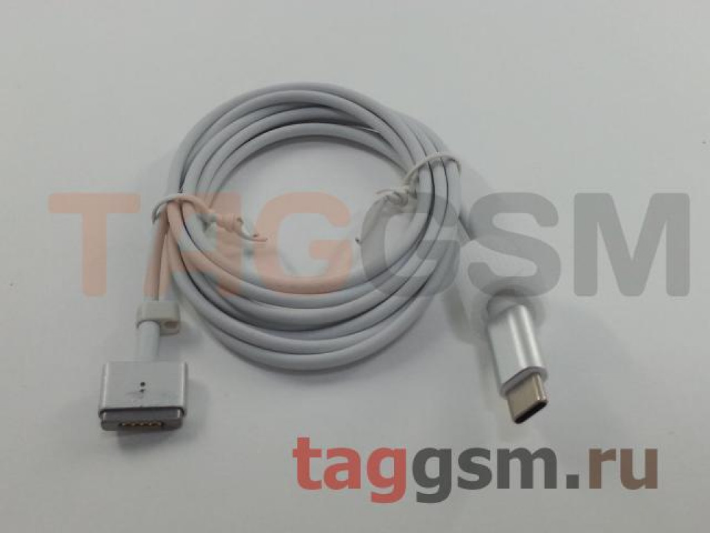 Кабель USB PD с разъемами питания (вход Type-C выход Apple MacBook Air /  Pro Magsafe2,(65w) 1.5 м)