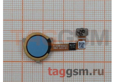 Шлейф для Realme C21 (RMX3201) + сканер отпечатка пальца (синий)