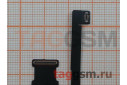 Шлейф для iPhone 12 Pro Max + разъем зарядки  + микрофон (серебро)