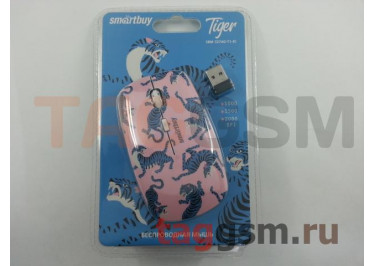 Мышь беспроводная Smartbuy 327AG-T1-FC (розовый рисунок, Tiger)