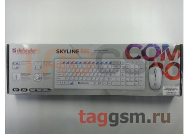 Комплект беспроводной (клавиатура + мышь) Defender Skyline 895, 2000 dpi (белый)