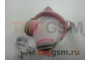 Беспроводные наушники (полноразмерные Bluetooth) (серо - розовые) HOCO W27, Cat Ear