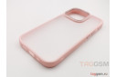 Задняя накладка для iPhone 14 Pro (пластик, силикон, матовая, розовая вставка) HOCO