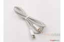 Аудио-кабель AUX 3.5mm - Type-C (серебро) (1м) HOCO UPA19